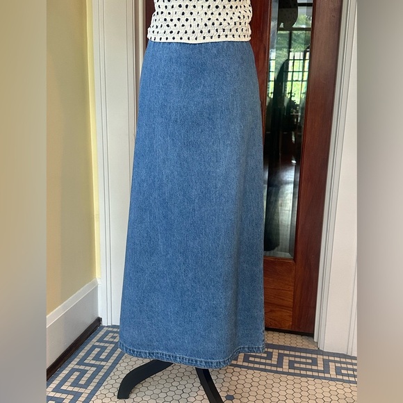 CMC | Vintage Denim Maxi Skirt with Side Button Detail, Size M - Picture 3 of 10